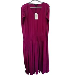 Universal Standard Magenta Midi Dress